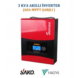 Sako 3000VA MPPT Akıllı inverter (60 Amper Mppt)